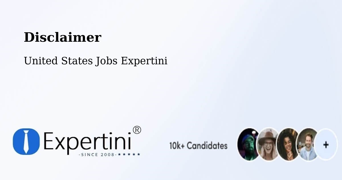 Disclaimer – Stickney - United States Jobs Expertini